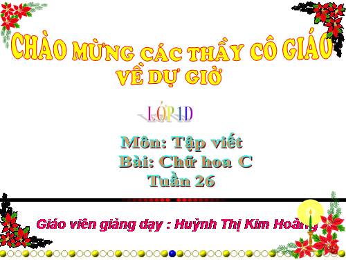 Tuần 26. Tô chữ hoa: C, D, Đ