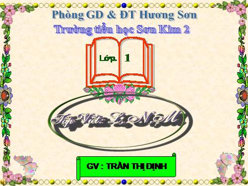 Tuần 29. Tô chữ hoa: L, M, N