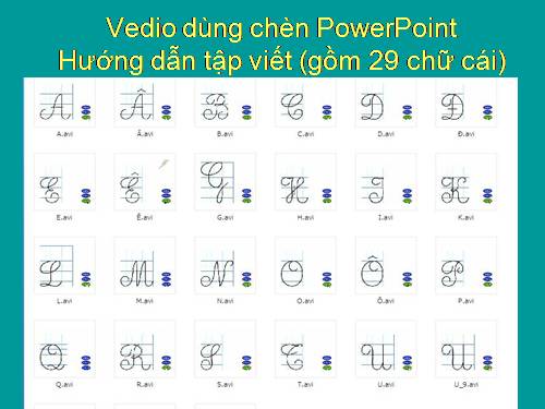 Vedio hướng dẫn viết 29 chữ viết hoa tiếng Việt (Dùngđể chèn vào bài giảng)