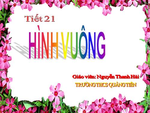 Chương I. §12. Hình vuông