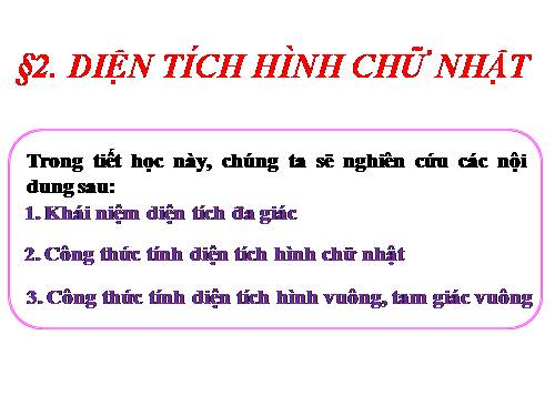 Chương II. §2. Diện tích hình chữ nhật