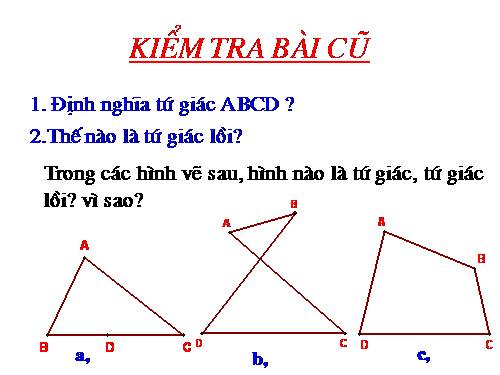 Ôn tập Chương II. Đa giác. Diện tích đa giác