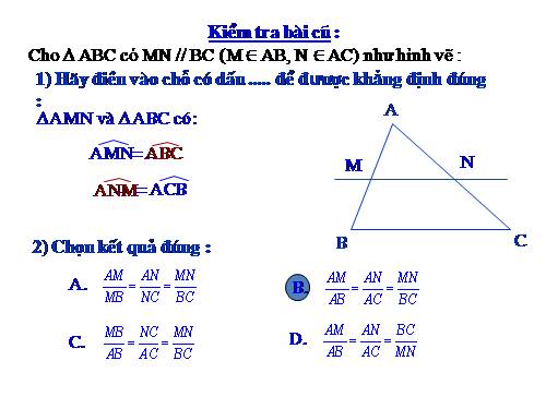 Chương III. §4. Khái niệm hai tam giác đồng dạng