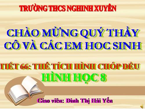 Chương IV. §9. Thể tích của hình chóp đều