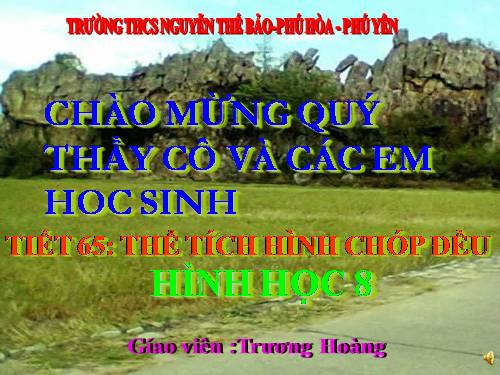 Chương IV. §9. Thể tích của hình chóp đều