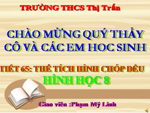 Chương IV. §9. Thể tích của hình chóp đều