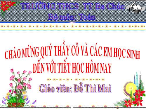 Chương III. §8. Các trường hợp đồng dạng của tam giác vuông