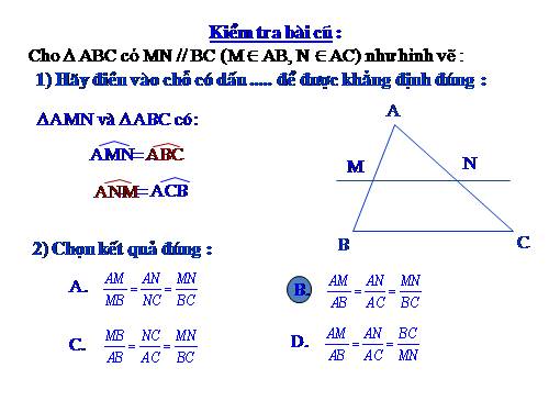 Chương III. §4. Khái niệm hai tam giác đồng dạng