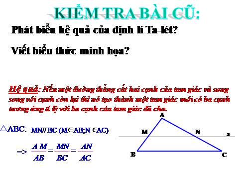 Chương III. §4. Khái niệm hai tam giác đồng dạng