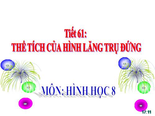 Chương IV. §6. Thể tích của hình lăng trụ đứng