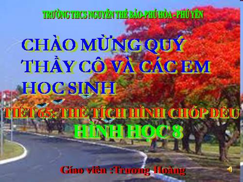 Chương IV. §9. Thể tích của hình chóp đều