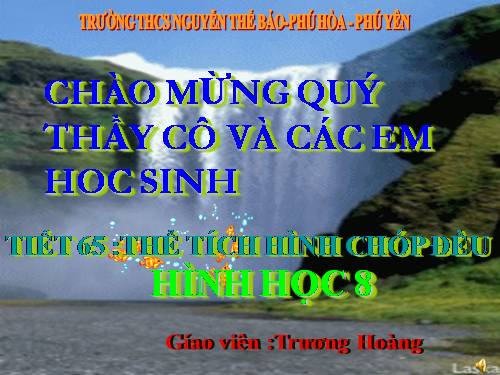 Chương IV. §9. Thể tích của hình chóp đều