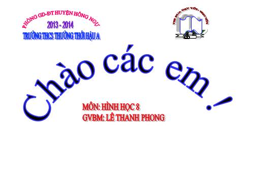 Chương IV. §8. Diện tích xung quanh của hình chóp đều