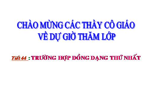 Chương III. §5. Trường hợp đồng dạng thứ nhất