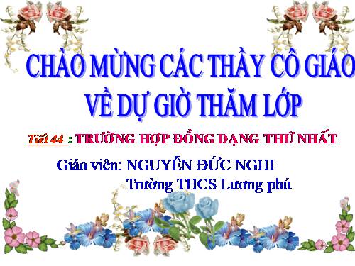 Chương III. §5. Trường hợp đồng dạng thứ nhất