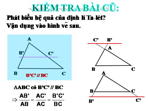 Chương III. §4. Khái niệm hai tam giác đồng dạng