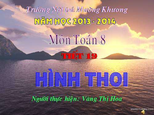 Chương I. §11. Hình thoi