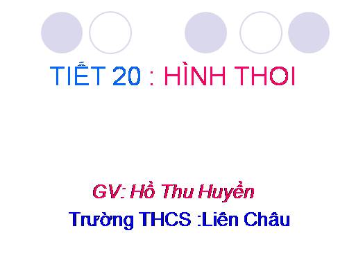 Chương I. §11. Hình thoi