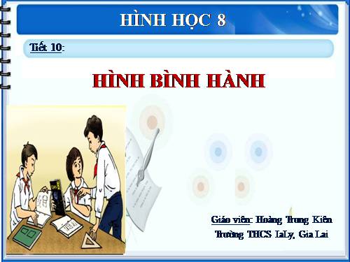 Chương I. §7. Hình bình hành