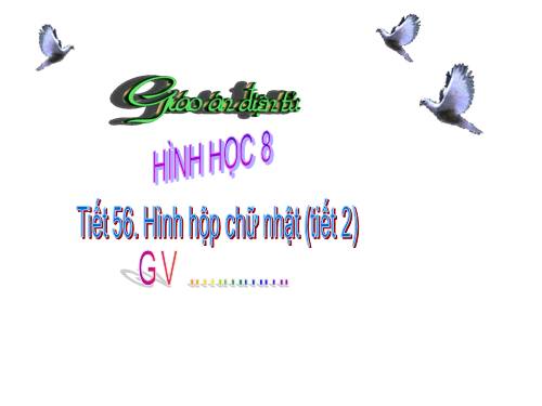 Chương IV. §2. Hình hộp chữ nhật (tiếp)