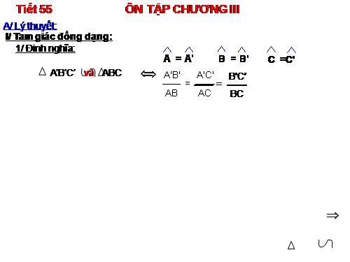 Ôn tập Chương III. Tam giác đồng dạng