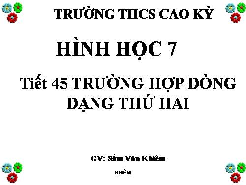 Chương III. §6. Trường hợp đồng dạng thứ hai