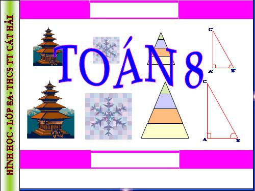 Chương III. §4. Khái niệm hai tam giác đồng dạng