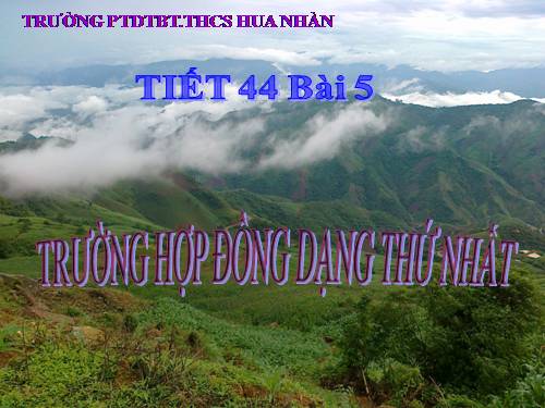 Chương III. §5. Trường hợp đồng dạng thứ nhất