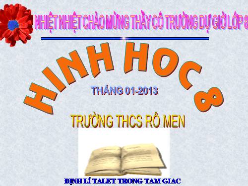 Chương III. §1. Định lí Ta-lét trong tam giác