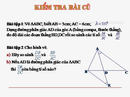 Chương III. §3. Tính chất đường phân giác của tam giác