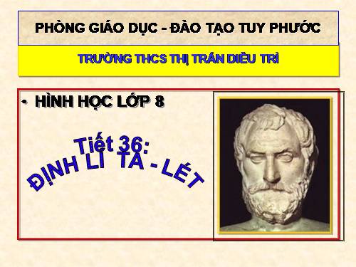 Chương III. §1. Định lí Ta-lét trong tam giác