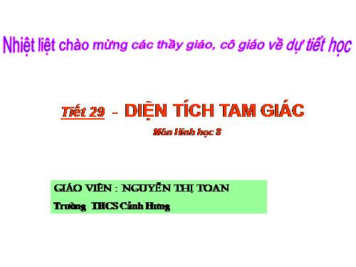 Chương II. §3. Diện tích tam giác