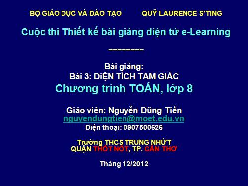 Chương II. §3. Diện tích tam giác