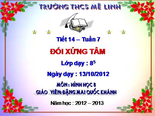 Chương I. §8. Đối xứng tâm