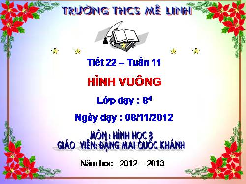 Chương I. §12. Hình vuông