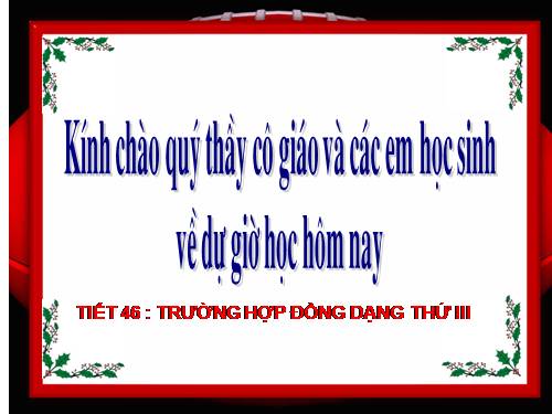 Chương III. §7. Trường hợp đồng dạng thứ ba