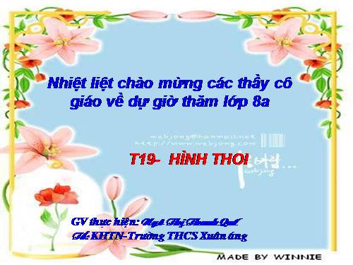 Chương I. §11. Hình thoi