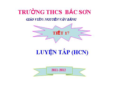 Các bài Luyện tập