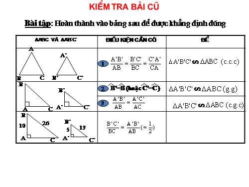 Chương III. §8. Các trường hợp đồng dạng của tam giác vuông