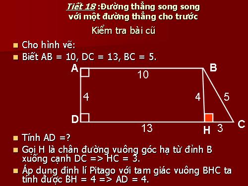 Chương I. §10. Đường thẳng song song với một đường thẳng cho trước