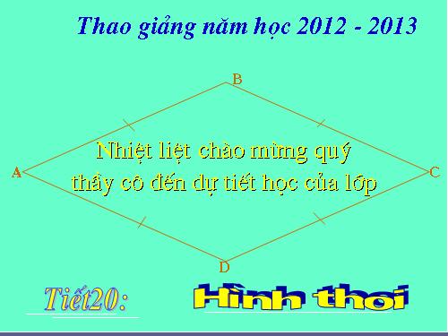 Chương I. §11. Hình thoi