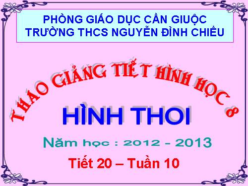 Chương I. §11. Hình thoi