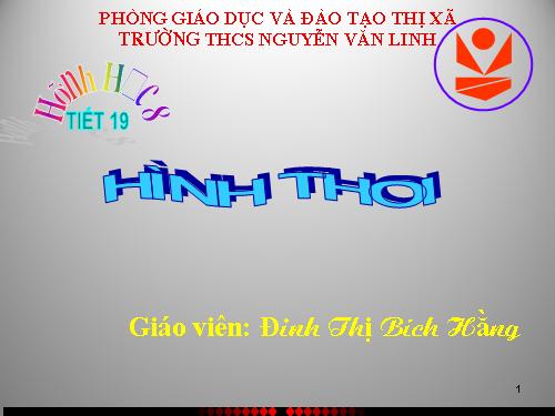 Chương I. §11. Hình thoi