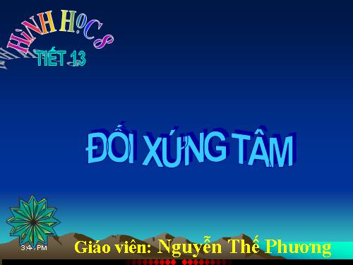 Chương I. §8. Đối xứng tâm