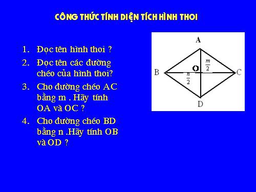 Chương II. §5. Diện tích hình thoi