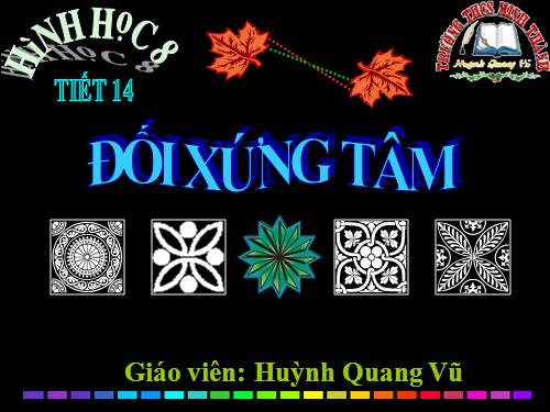 Chương I. §8. Đối xứng tâm