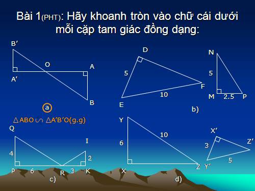 Chương III. §8. Các trường hợp đồng dạng của tam giác vuông