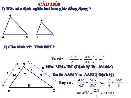 Chương III. §5. Trường hợp đồng dạng thứ nhất