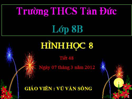 Chương III. §8. Các trường hợp đồng dạng của tam giác vuông