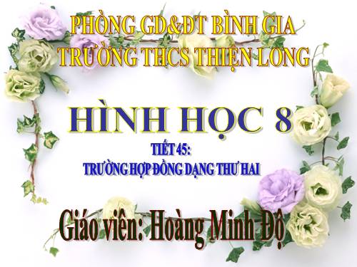 Chương III. §6. Trường hợp đồng dạng thứ hai